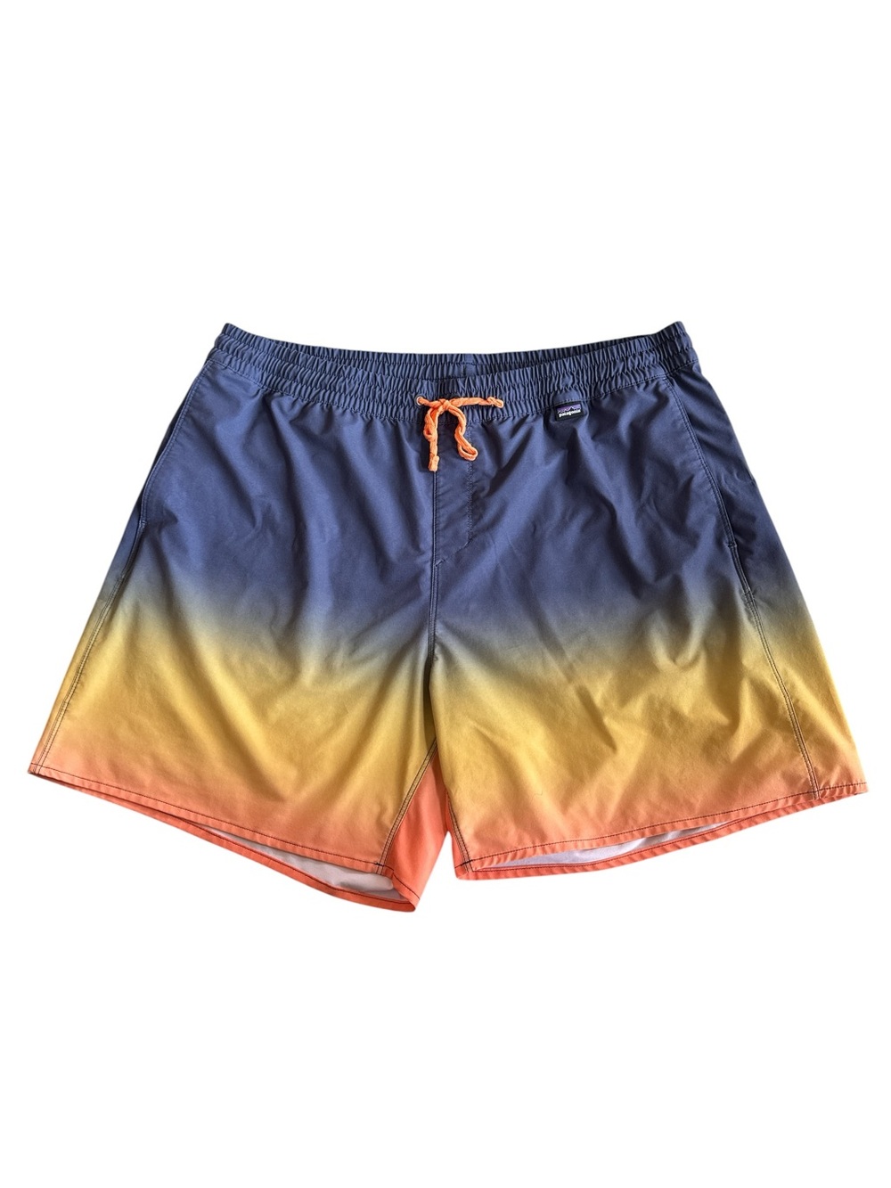 Patagonia Hydro Series Board Shorts Orange Yellow Blue XL